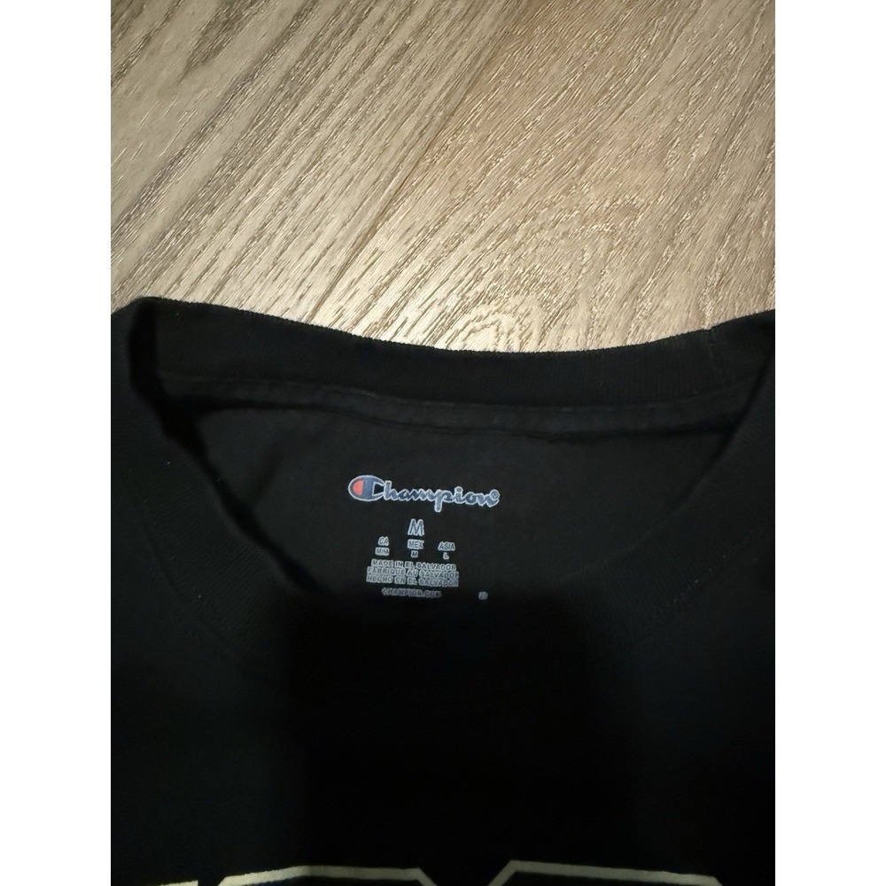 Champion T Shirt Mens Medium Black UCCS Softball Short Sleeve Graphic Tee - Picture 4 of 5